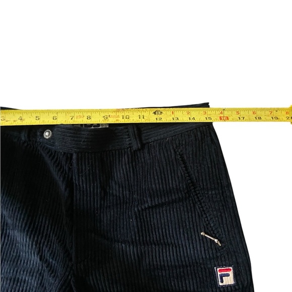 Vintage FILA Italy made corduroy Men’s capri black waist 30 - Picture 2 of 6
